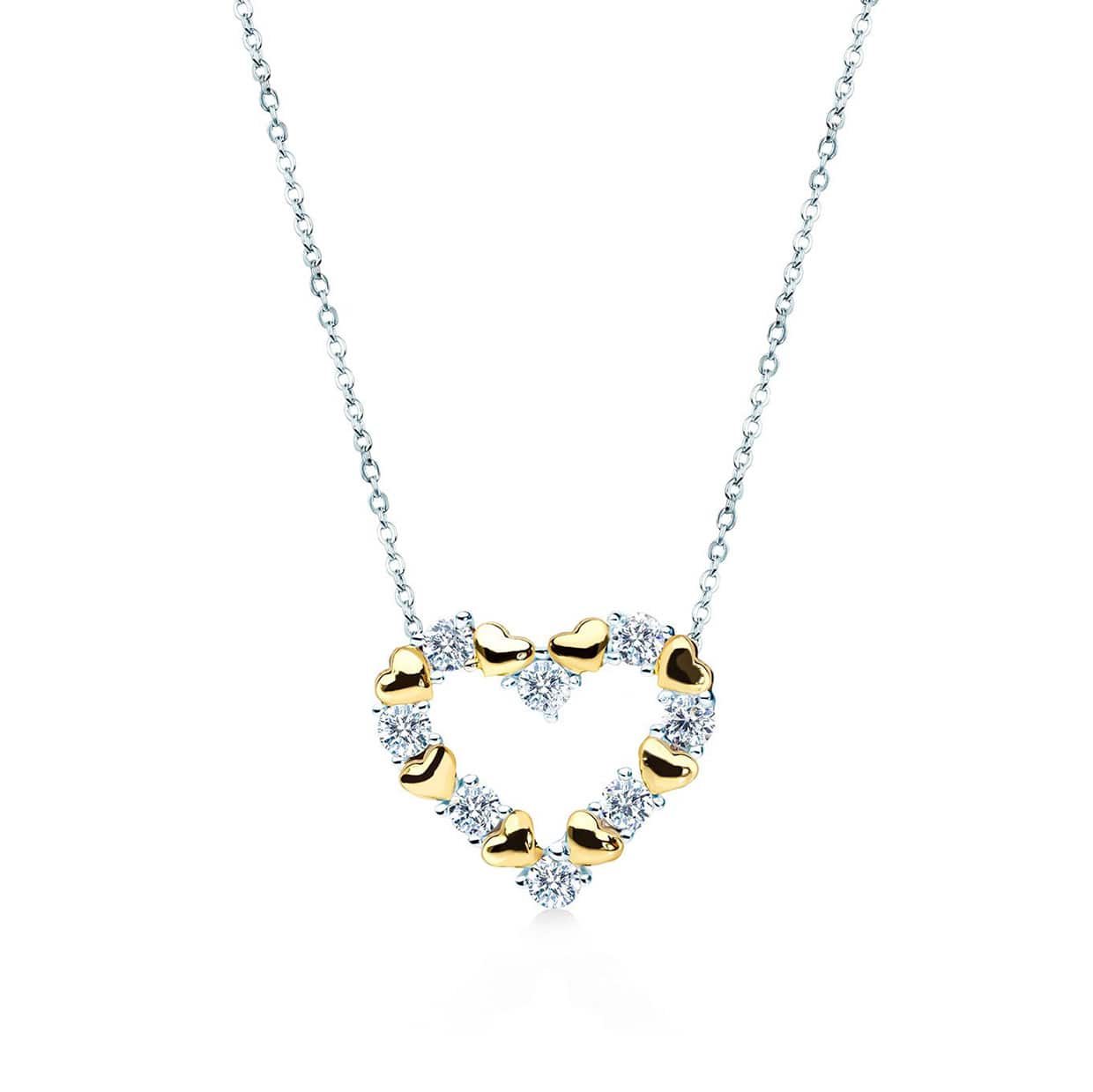 Loving hjerte halskæde i sterlingsølv