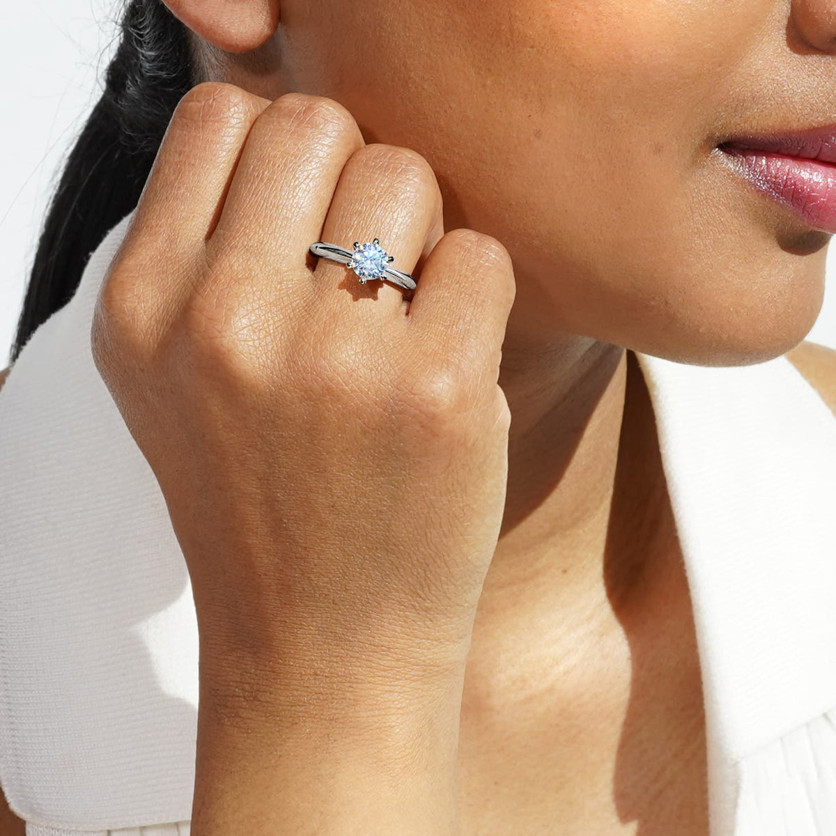 Oxford 6 fatninger solitaire ring