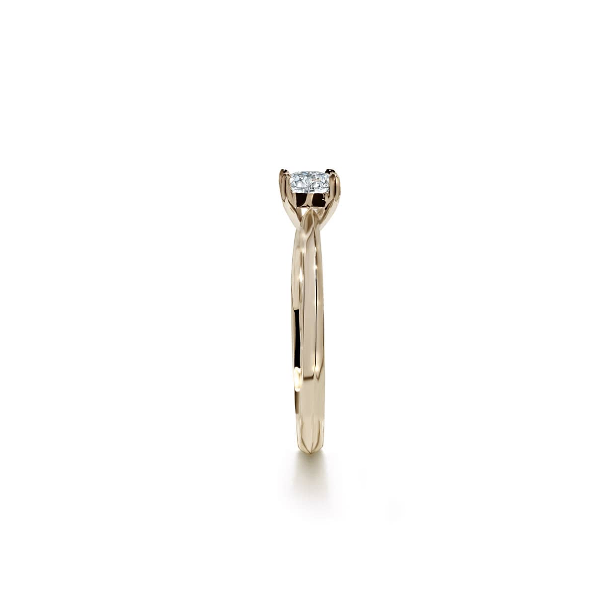 Positano rund diamant solitaire forlovelsesring i guld