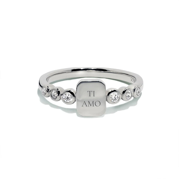 Oxford Personalized Silver Ring