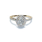 Oxford dobbelt oval guld ring