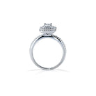 Oxford emerald dobbelt halo ring