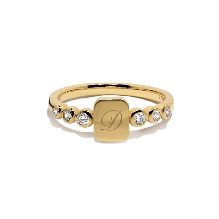 Oxford Personalized Gold Ring